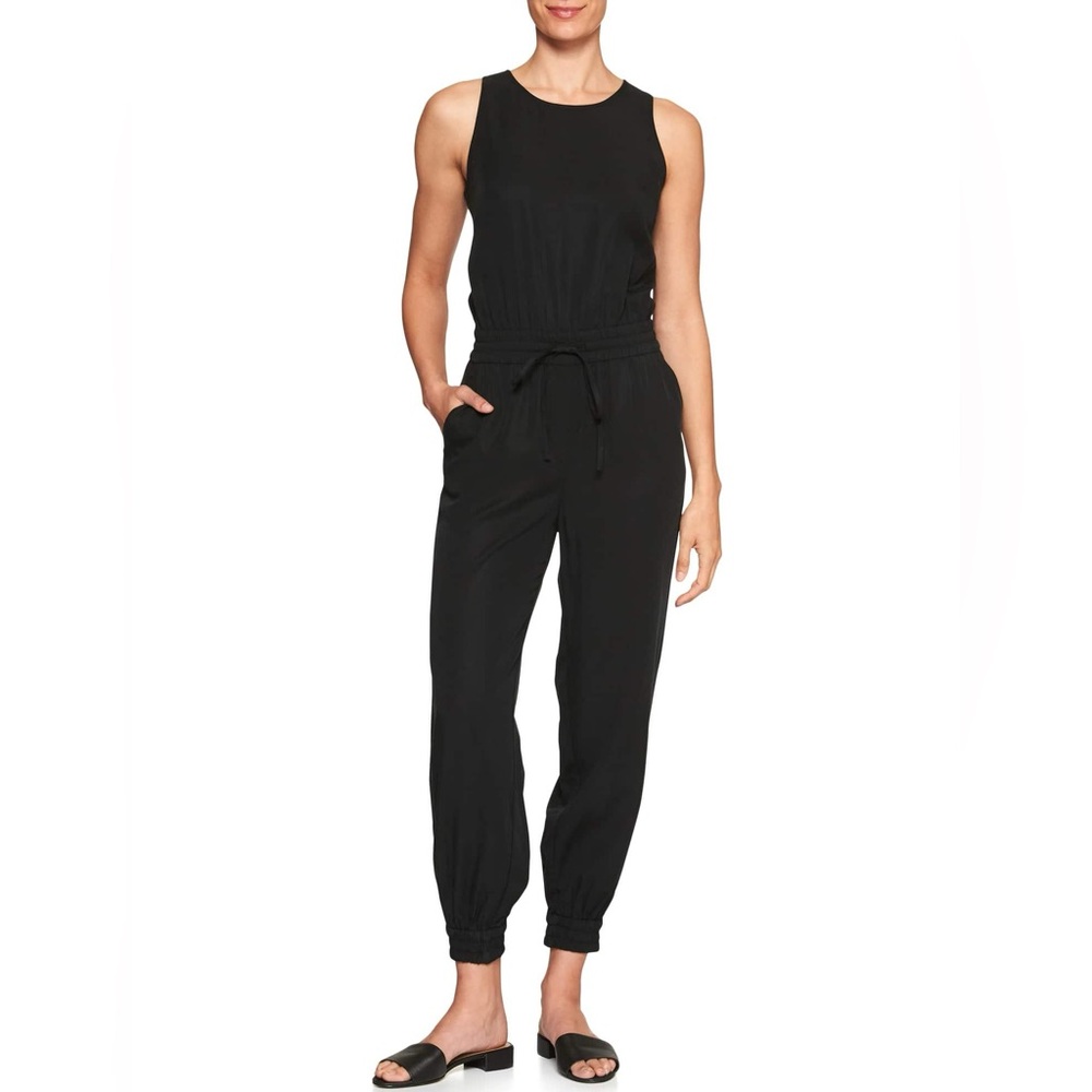 Banana Republic Size 6 Sleeveless Tencel Elasticized Waist Jumpsuit